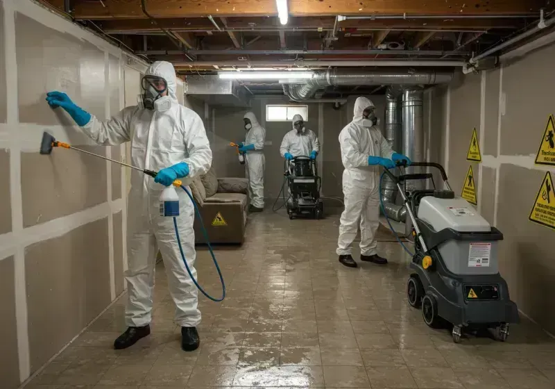 Basement Moisture Removal and Structural Drying process in Sleepy Eye, MN